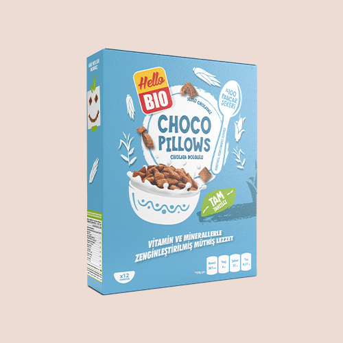 Chocolate Filled Corn and Wheat Cereal