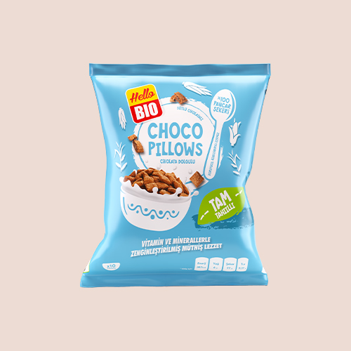 Chocolate Filled Corn and Wheat Cereal