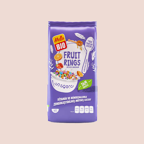 Fruity Rings Corn and Wheat Cereal
